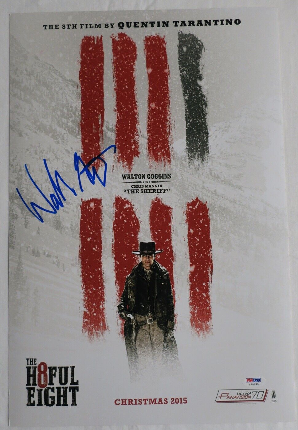 Walton Goggins Signed Hateful Eight Autographed 12x18 Photo Poster painting PSA/DNA #Z79669