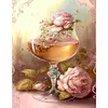 Diamond Painting-DIY Full Round Drill Wine Glass Flower