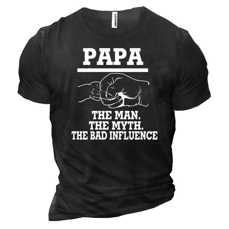 Pa Pa Men's Cotton T-Shirt、、URBENIE