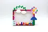 Sunny Day DIY Building Block Photo Frame Kit,Creative Handmade Assembled Photo Frame Handmade Craft Gift Home Tabletop Display Decor