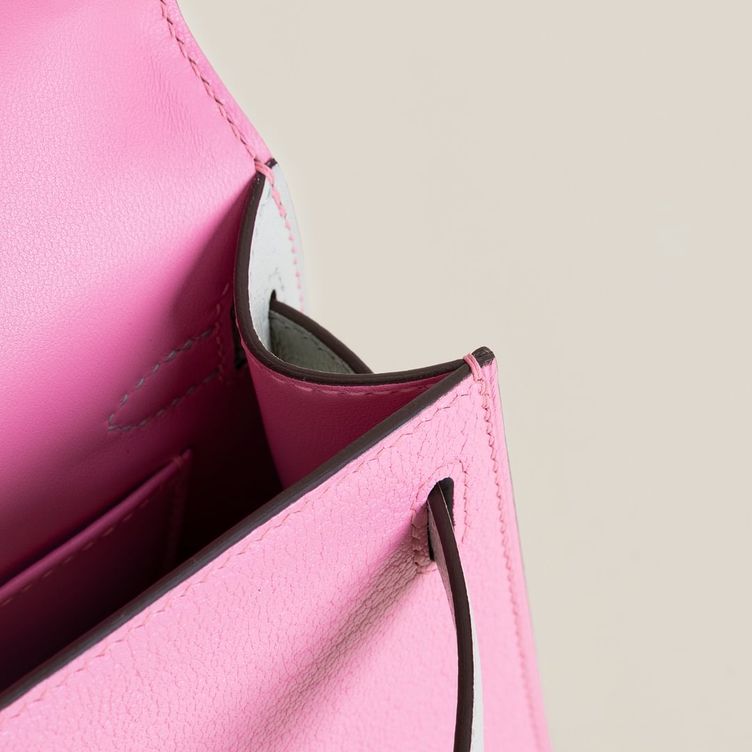 Mini Kelly II Chevre &nbsp;5P Pink&nbsp;/8L Beton GHW