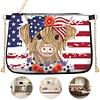 (US Local)Special Shape Highland Yak 5D DIY Diamond Painting Clutch Bag for Women Girls