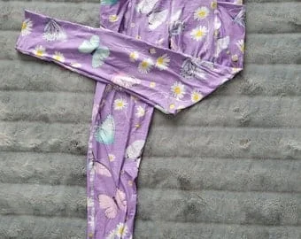 pornhint Pornhint Pretty Print Leggings: Lilac Flowers and Butterflies, Ladies Leggings, Buttery Soft Comfortable Leggings, Leggings Women, Printed Leggings