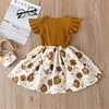 Baby Girls Patchwork Floral Ruffles Dress