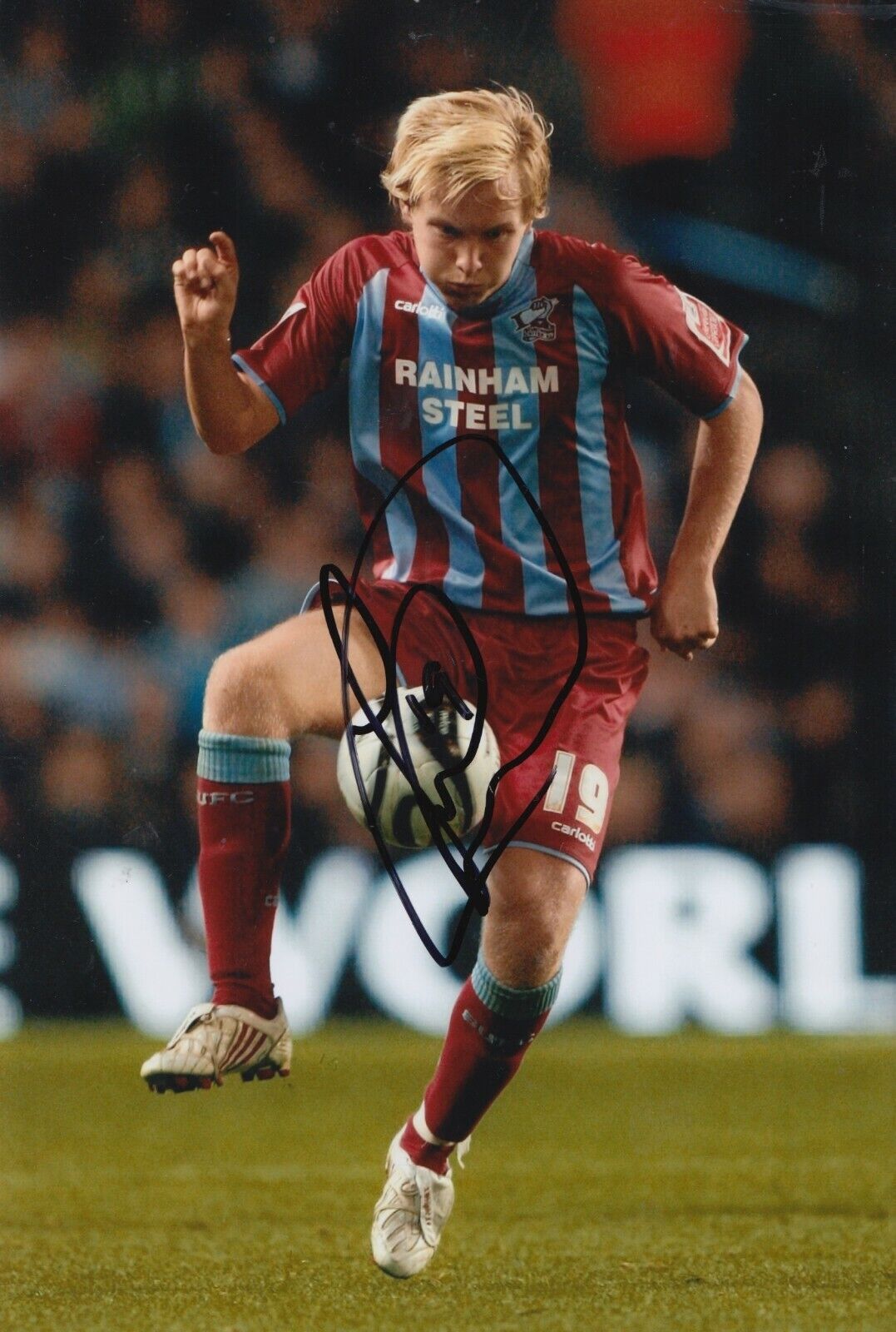 Josh Wright Hand Signed 12x8 Photo Poster painting - Scunthorpe United Autograph.