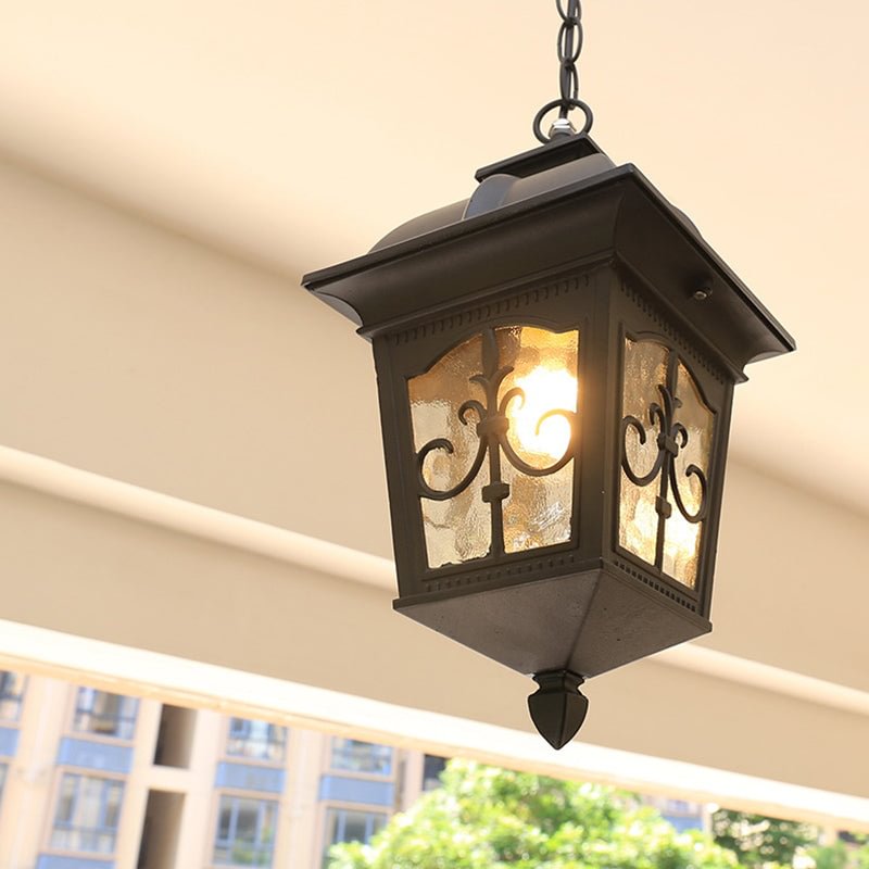 Square Arrow Pattern Outdoor Waterproof Garden Pendant Light