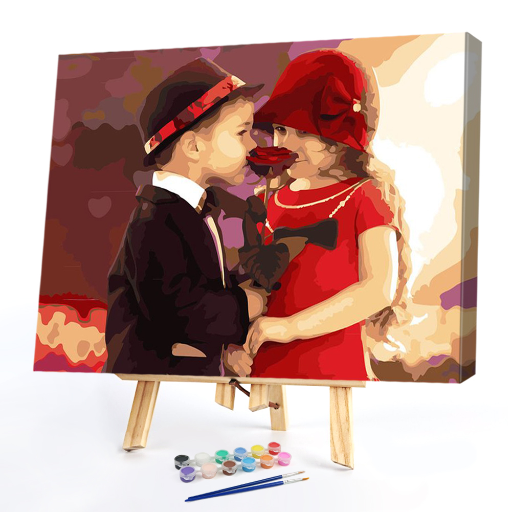 

40*30CM - Paint By Numbers - Rose Couple, 501 Original