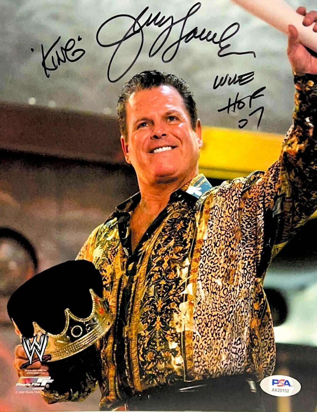 WWE JERRY THE KING LAWLER HAND SIGNED AUTOGRAPHED 8X10 Photo Poster painting WITH PSA DNA COA 14