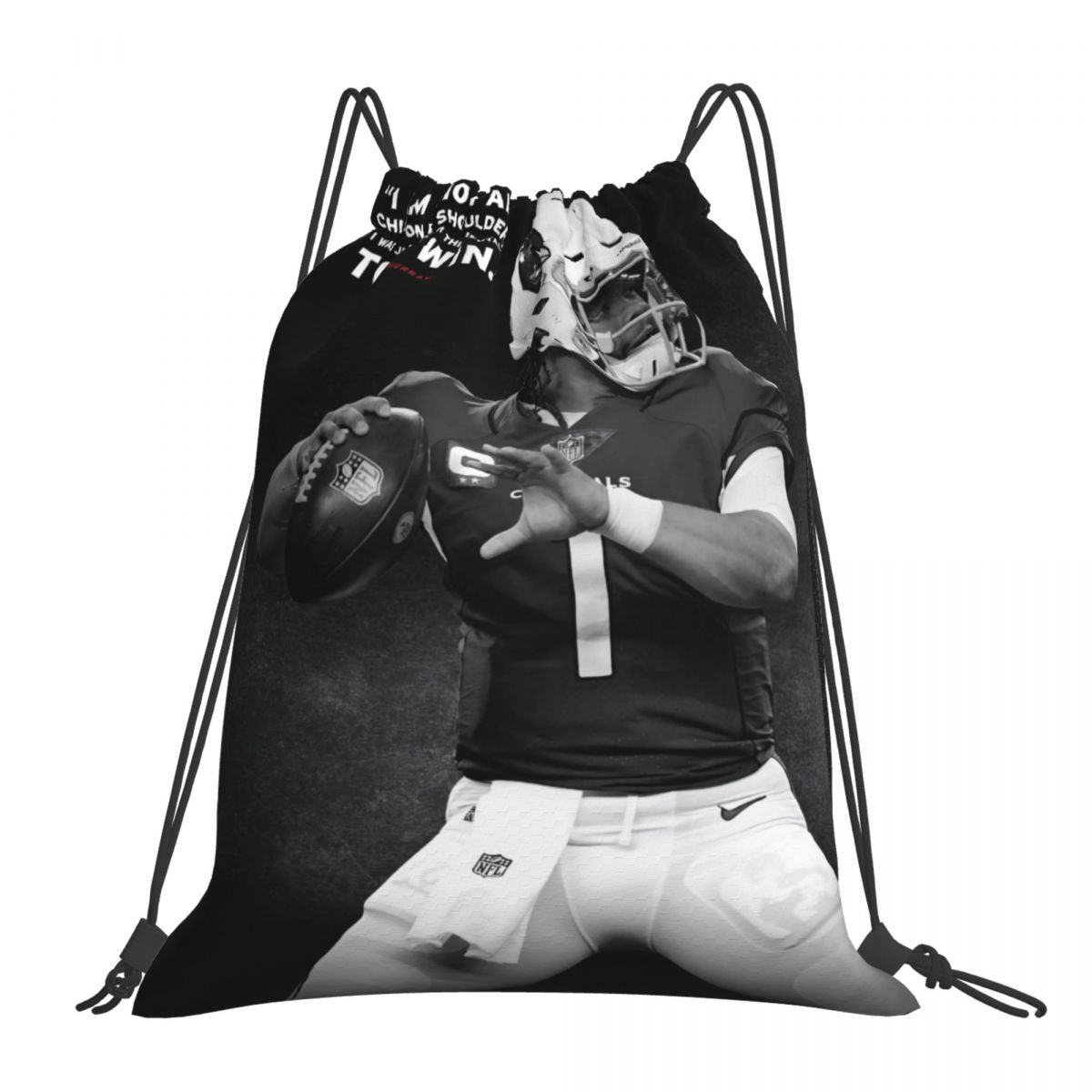 Arizona Cardinals Kyler Murray Inspirational Unisex Drawstring Backpack Bag Travel Sackpack