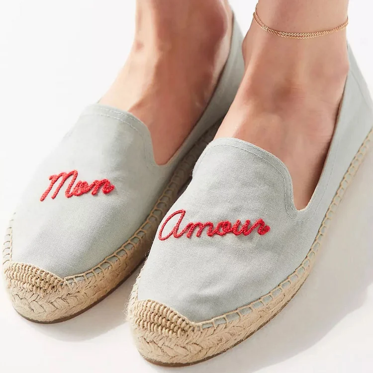 Custom Made Mon Amour Espadrille Comfortable Shoes |FSJ Shoes