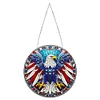 5D Diamond Painting Double Sided Effect  Stained Glass Panel Decorative Home Garden Decoration Hanging Kit(Eagle)