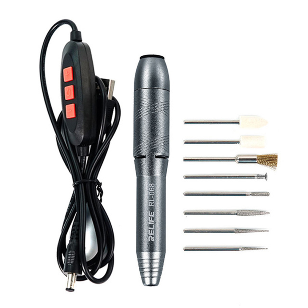 

6-Gear Adjustable Mini Electric Polishing Grinding Sanding Pen Set w/ Heads, 501 Original