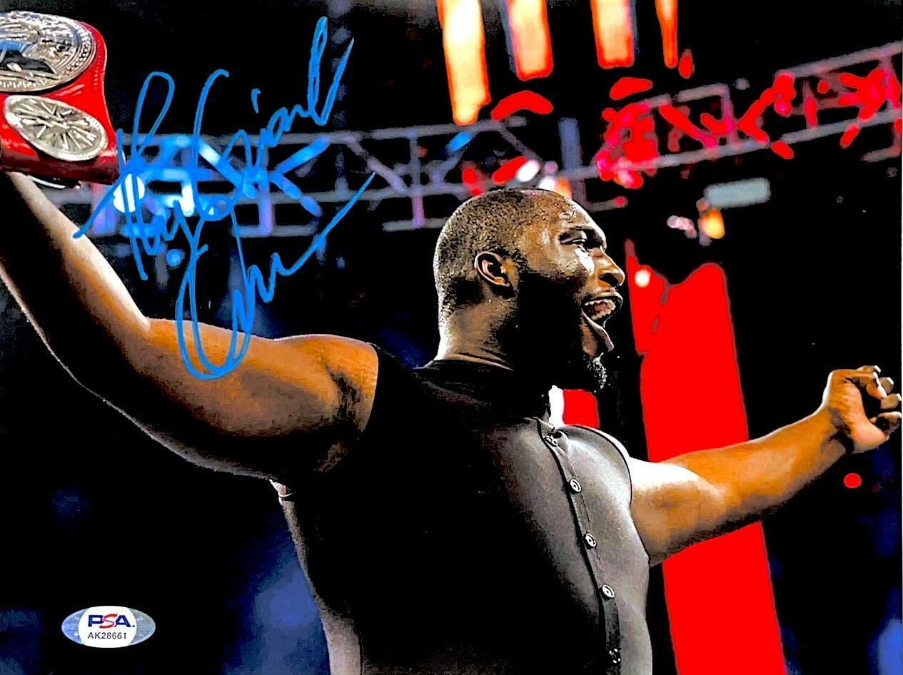 WWE THE GIANT OMOS HAND SIGNED AUTOGRAPHED 8X10 Photo Poster painting WITH PROOF AND PSA COA 3