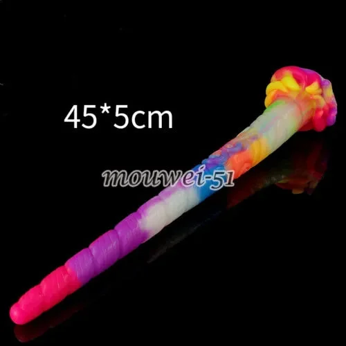 pornhint Pornhint Luminous Huge Anal Plug With Suction Cup Dildo Mulit Colors Glowing Sex Toy