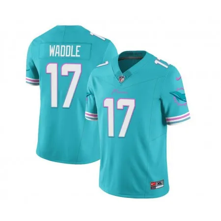 Men's Miami Dolphins #17 Jaylen Waddle Aqua 2023 F.U.S.E Vapor Limited Stitched Football Jersey D7MT