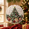 DIY Christmas Decoration Tree Pearl Art Diamond Painting Pendant(Single-Sided)