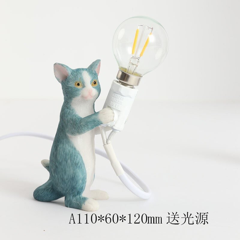 Animals Creative Modern LED Cat Night Lamp Nordic Children's Bedroom Decoration Table Lights Home Decor Light Lighting Fixtures