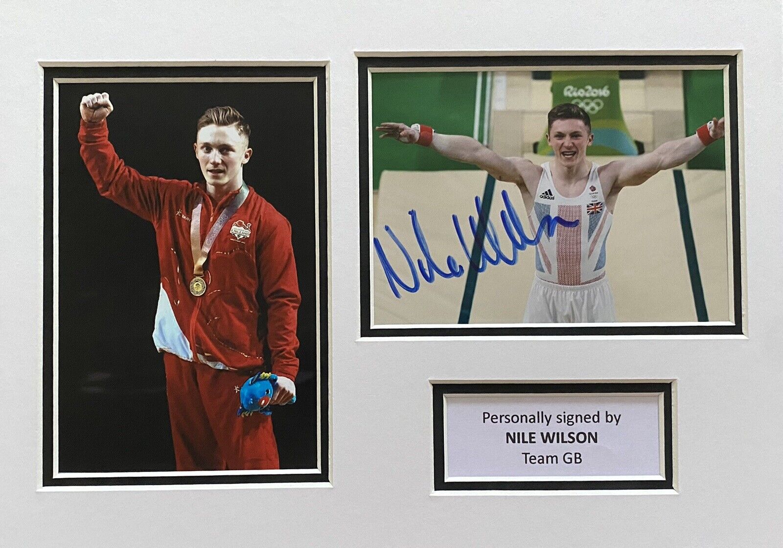 Nile Wilson Hand Signed Olympics Photo Poster painting In A4 Mount Display - Team GB