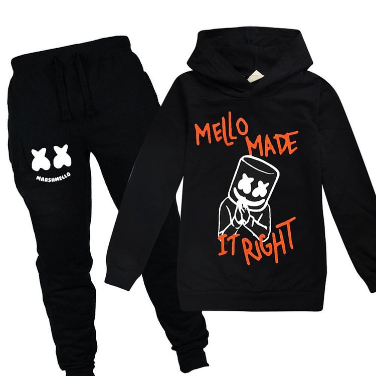 Mayoulove Dj Marshmello Mello Made It Right Boys Girls Hoodie N Sweatpants Suit-Mayoulove