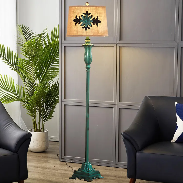 Eryn Floor Lamp Table Vintage Metal Resin Living Room