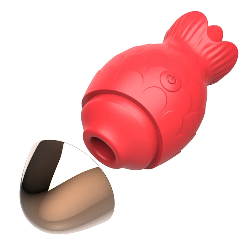 Koi 2-in-1 Goldfish Shaped Tongue Licking And Sucking Rosetoy - Rose Toy