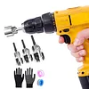 Pipe Threader Set with Sealing Tape& Gloves Internal & External Pipe Threading Tool for 1/2 & 3/4 & 1in PVC/Plastic Water Pipe Repair