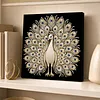 (30x30cm)Peacock DIY Pearl Painting Art With Inner Frame Handmade Pearl Material Art Kit Living Room Decor