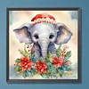 Diamond Painting-DIY Full Round Drill Christmas Elephant