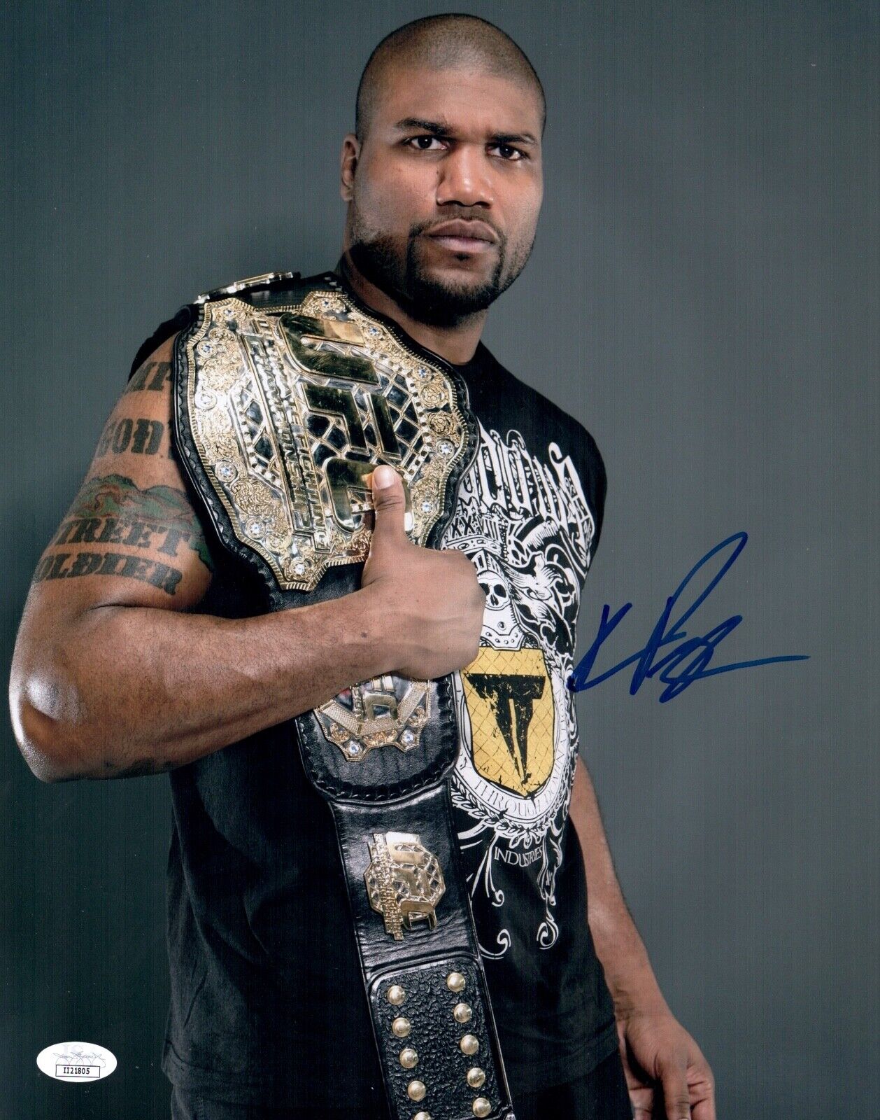 RAMPAGE JACKSON Signed UFC 11x14 Photo Poster painting MMA Champion Autograph JSA COA Cert