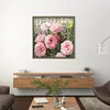 Pink Rose Flower-11CT Stamped Cross Stitch 48*48cm