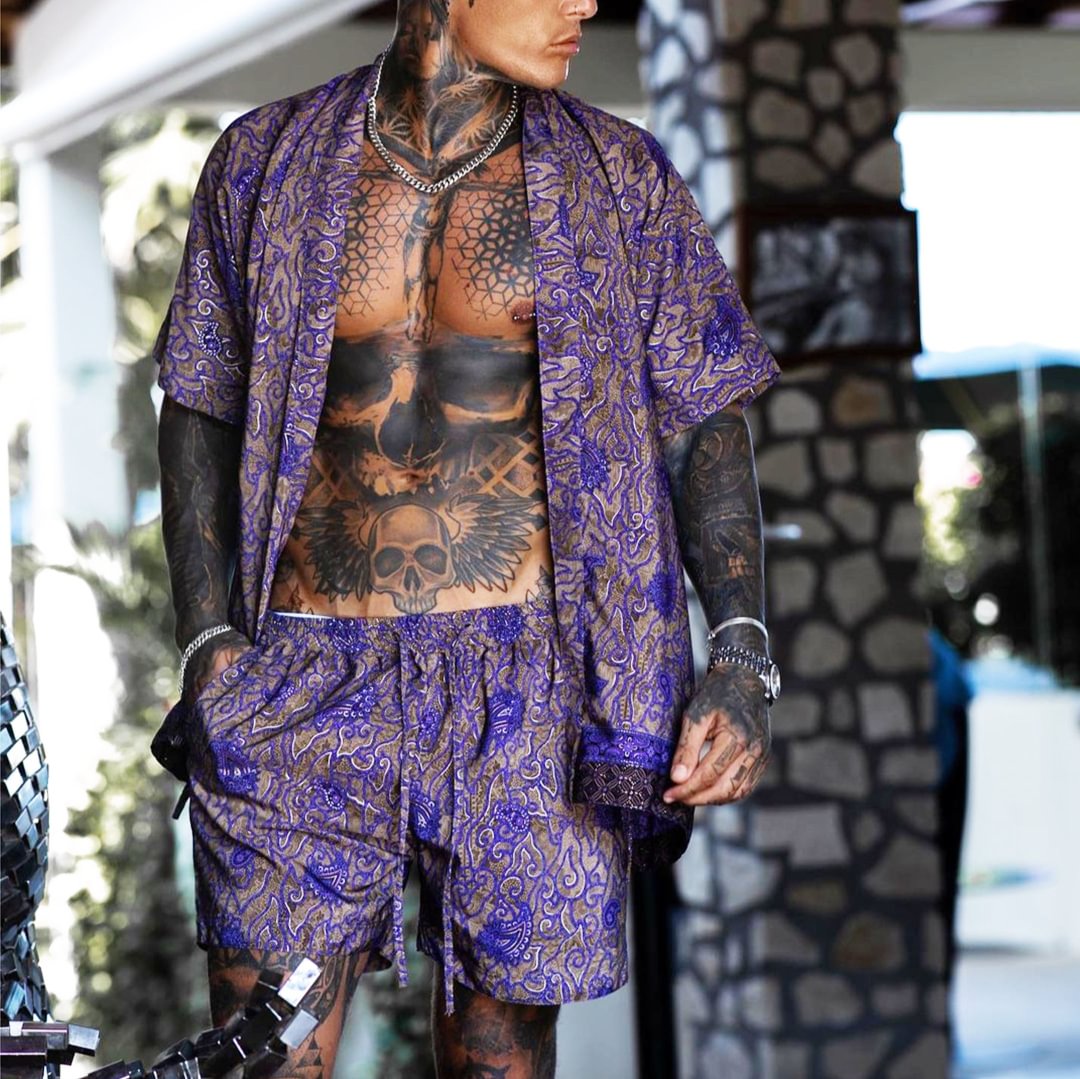 Men's Casual Holiday Print Suit