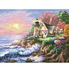 Seaside Garden Lake - 9CT Full Beaded Cross Stitch Kit(55x43cm)