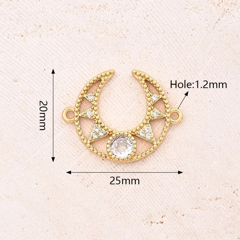 DIY Handmade Jewelry Accessories Micro Inlaid Zircon Moon XINGX Pin Guitar Connector