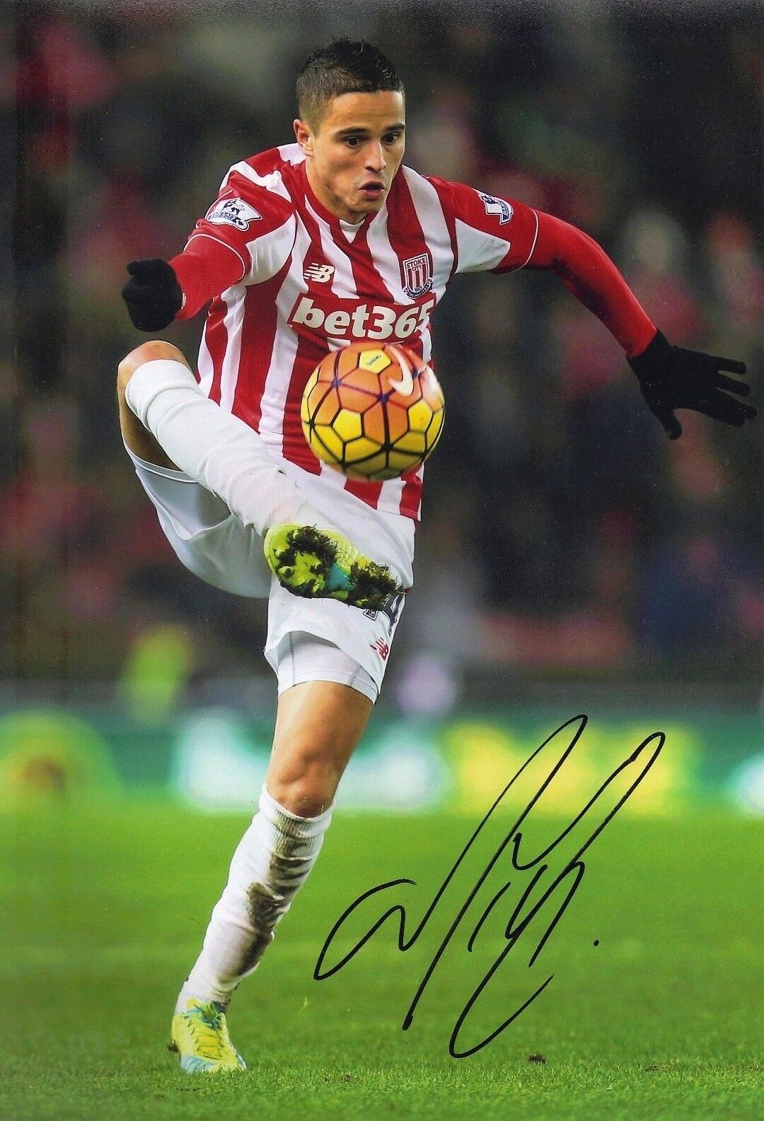 Ibrahim Afellay Signed 12X8 Photo Poster painting Stoke City Genuine Autograph AFTAL COA (1924)