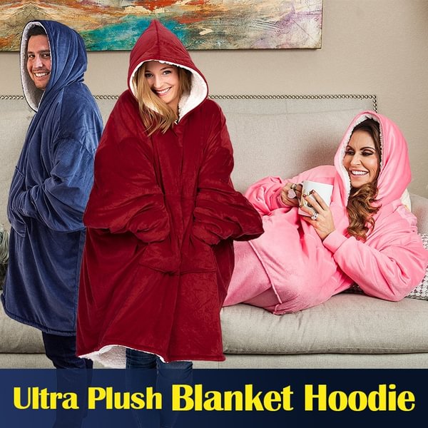 Ultra Plush Blanket Hoodie Soft and Warm Blanket Hooded Robe Spa Bathrobe Sweatshirt Fleece Pullover Blanket - Shop Trendy Women's Fashion | TeeYours