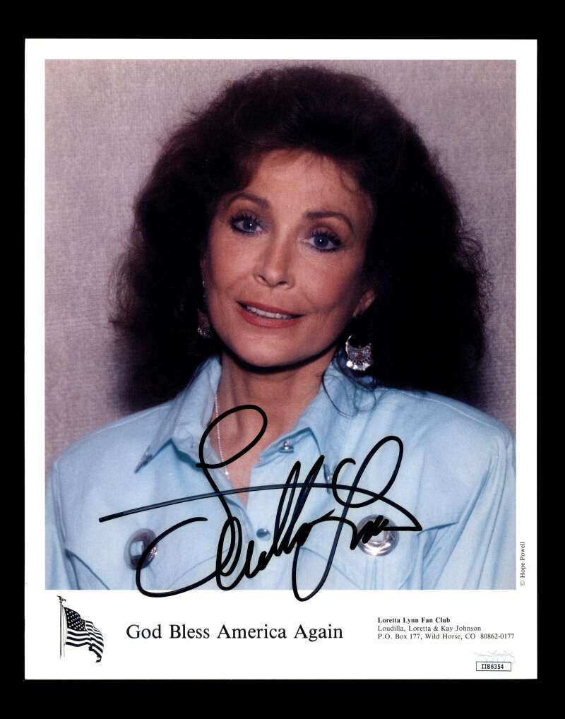 Loretta Lynn JSA Coa Signed 8x10 Photo Poster painting Autograph