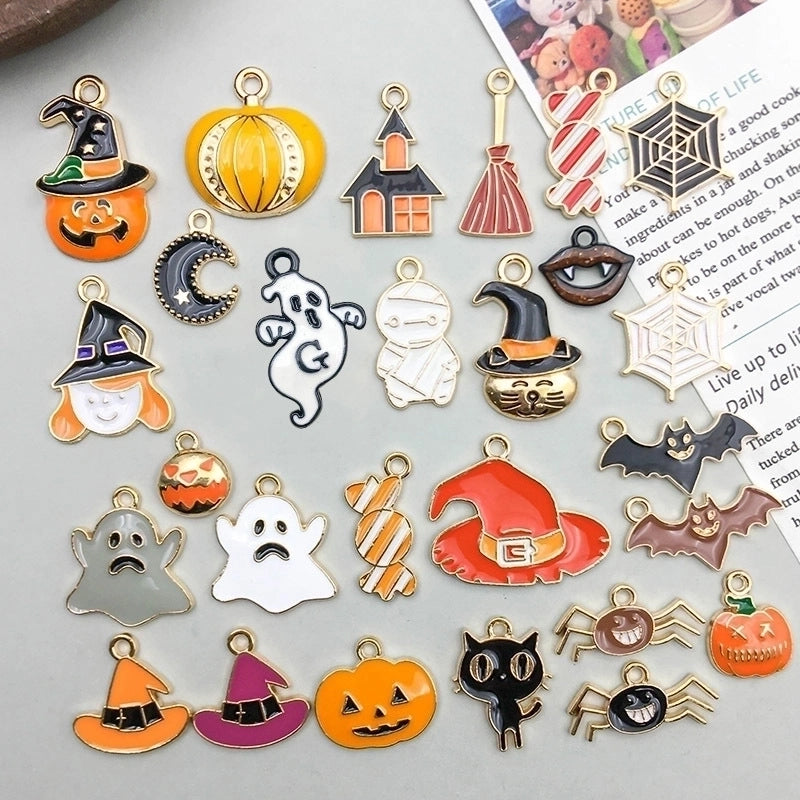 27 Models Per Model 1, 27/Pack 12*16mm 15 * 19mm 16*24mm Zinc Alloy Pumpkin Cat Candy Pendant Jewelry Accessories