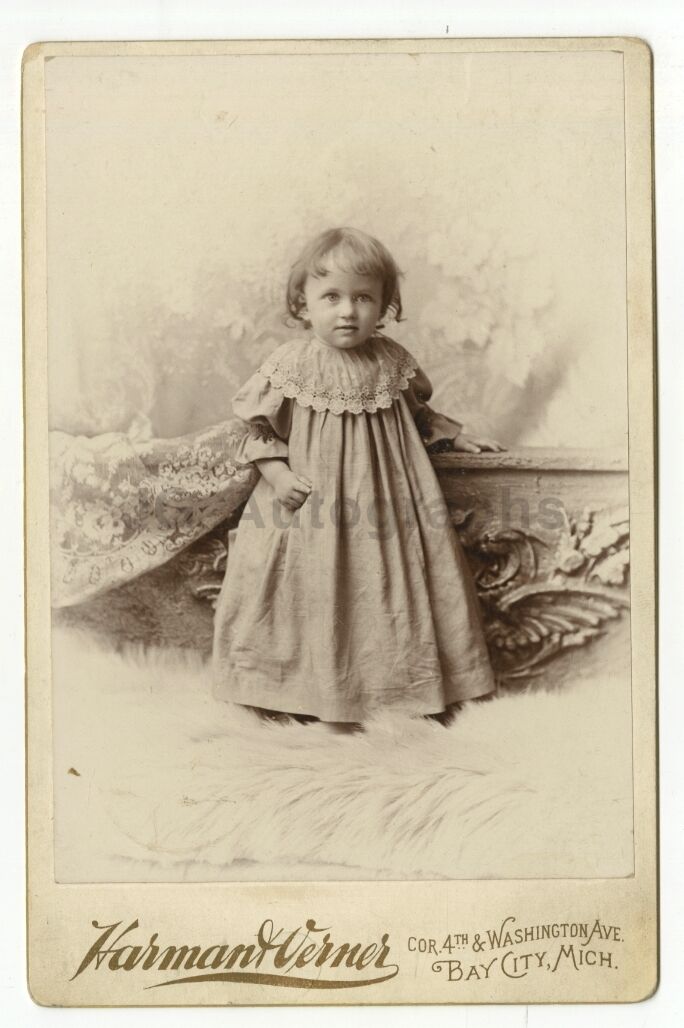 19th Century Children - Original 19th Century Cabinet Card Photo Poster painting - Bay City, MI