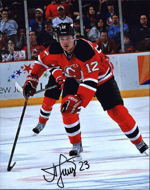 Alexei Ponikarovsky signed New Jersey Devils NHL hockey 8x10 Photo Poster painting W/Cert A3