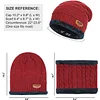 Mens Womens Winter Beanie Hat Scarf Set Warm Knit Hat Thick Fleece Lined Winter Cap by Inlyline