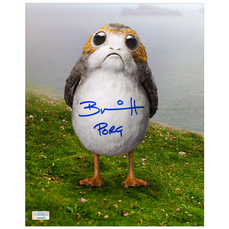 Brian Herring Autographed Star Wars: The Last Jedi Porg 8x10 Photo Poster painting