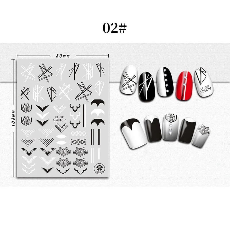 1 Sheet 3D Halloween Nail Sticker Christmas Skull Bone Snake Butterfly Maple Leaf Pattern Decals Manicures 3D Nail Decorations