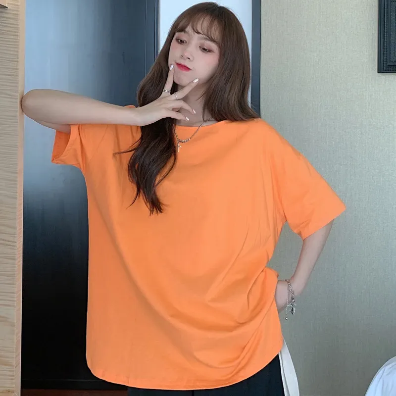 Backless Pure Color Loose T-Shirt