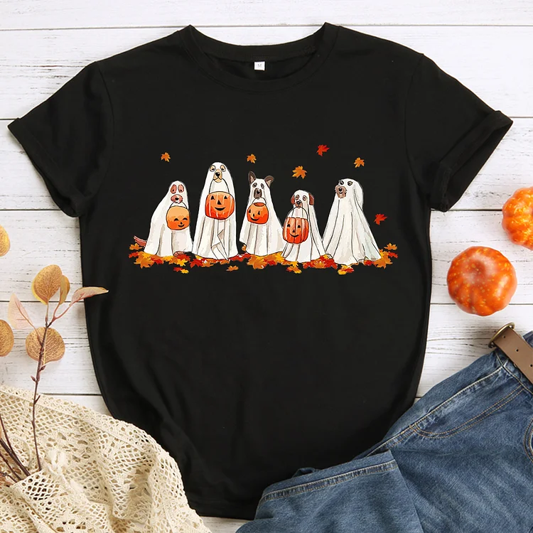 Spooky Season Ghost Dog T-shirt-014916