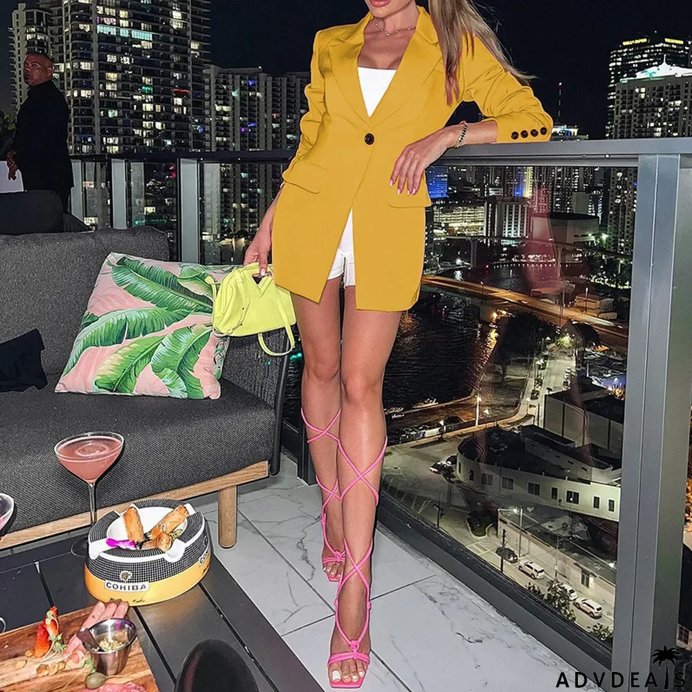 Women Fall/Winter Long Sleeve Blazer Jacket