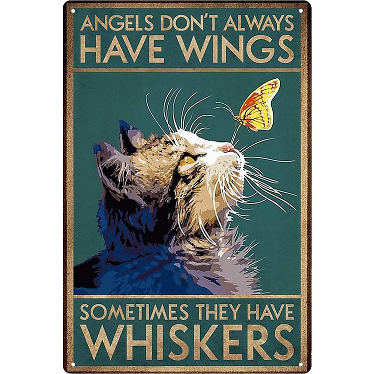 Cat And Butterfly - Vintage Tin Signs/Wooden Signs - 8*12Inch/12*16Inch