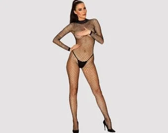pornhint Pornhint odystocking Lingerie Elastic Body stocking open crotch Exotic crotchless BDSM Clothing Fishnet Costumes See Through open chest Catsuit N121