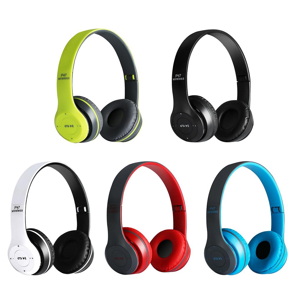 

P47 Wireless Bluetooth Stereo Headphone 3.5mm Audio Jack Handsfree Headset, White, 501 Original