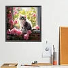 Diamond Painting-5D Full Round Drill Cat(40x40cm)