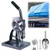 [US Local Warehouse] Semi Automatic Tarpaulin Eyelet Press with 5000Pcs Metal Eyelets 10mm Hand Press Eyelet Grommet Machine for Fabric Leather Banners DIY Projects